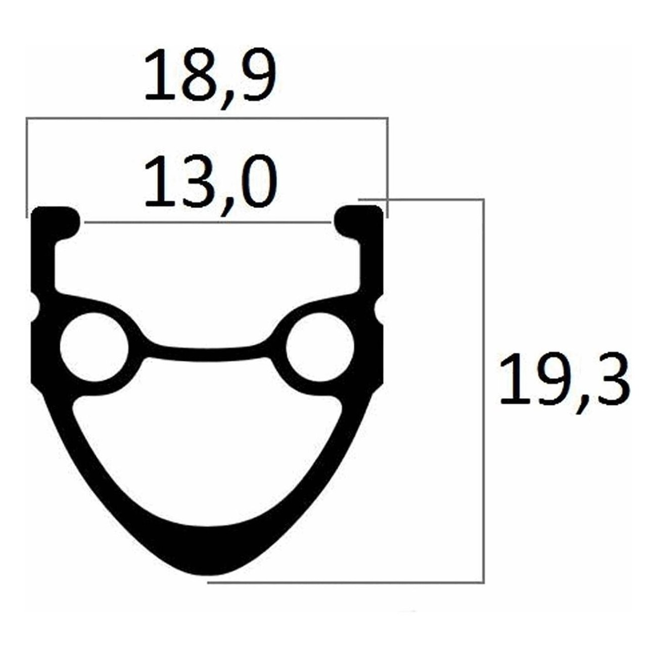 Cerchio R28 Elan in Alluminio Doppia Camera, 36 Fori, Finitura Argento - 1 - Cerchi - 8005586809919