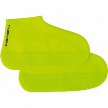 Cubiertas de Zapatos Impermeables de Silicona Amarillo Fluo - Talla L - 1