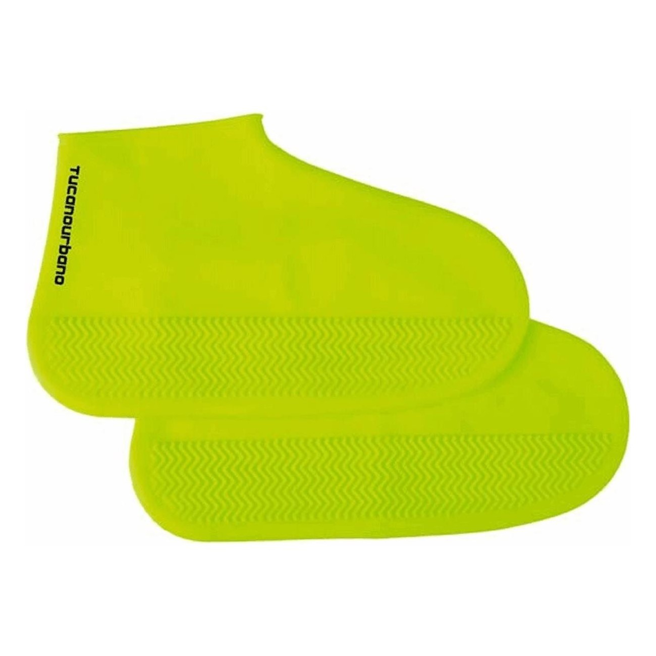 Fluorescent Yellow Silicone Waterproof Shoe Covers - Size L - 1