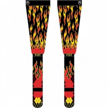 Calcetines Moto Fist Flaming Hawt Rojo-Negro S-M - Comodidad y Rendimiento - 1