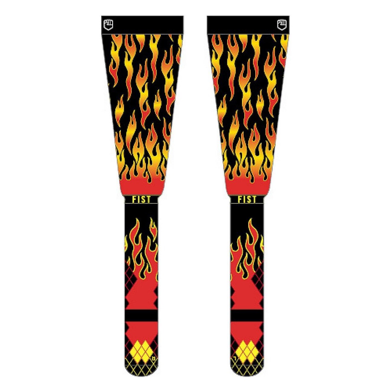 Calcetines Moto Fist Flaming Hawt Rojo-Negro S-M - Comodidad y Rendimiento - 1