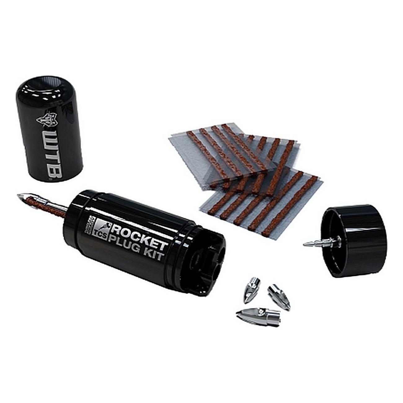 TCS Rocket Tubeless Tire Repair Kit - Black - 1 Piece, Reusable Plugs - 1