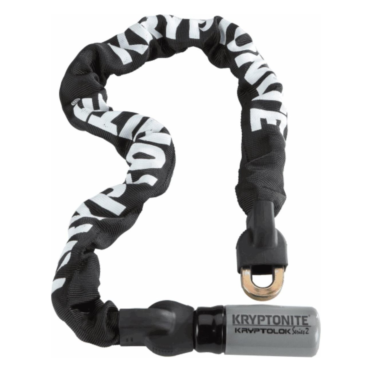 Kryptolok Series 2 Chain with Key, 9mm x 1500mm, Silver/Black, Anti-Theft - 1