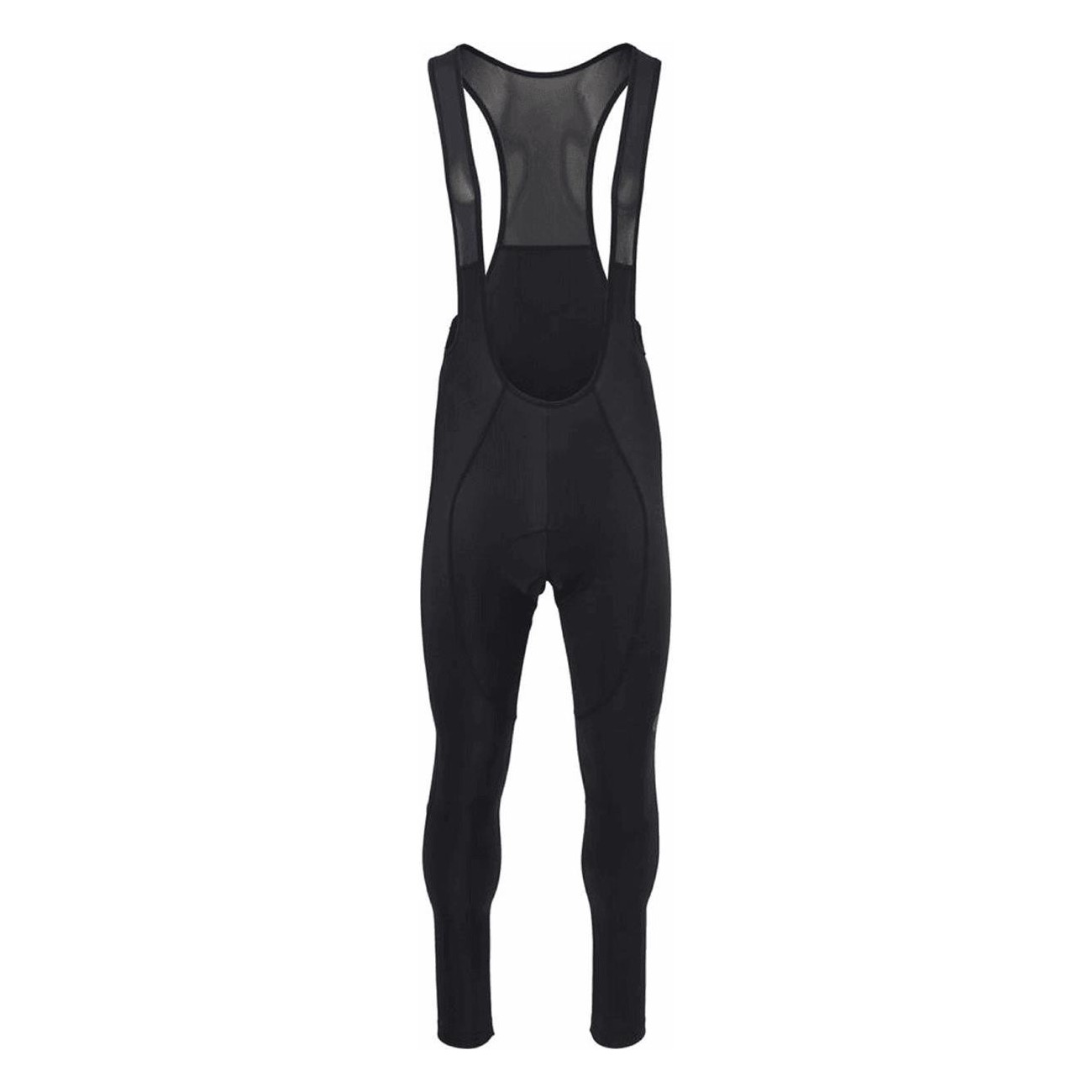 Men's Long Black Mid-Season Bib Shorts in Recycled Polyester - AGU - 1