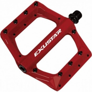 Exustar MTB Pedal E-PB571 Aluminium Red Flat 117x116mm - 1