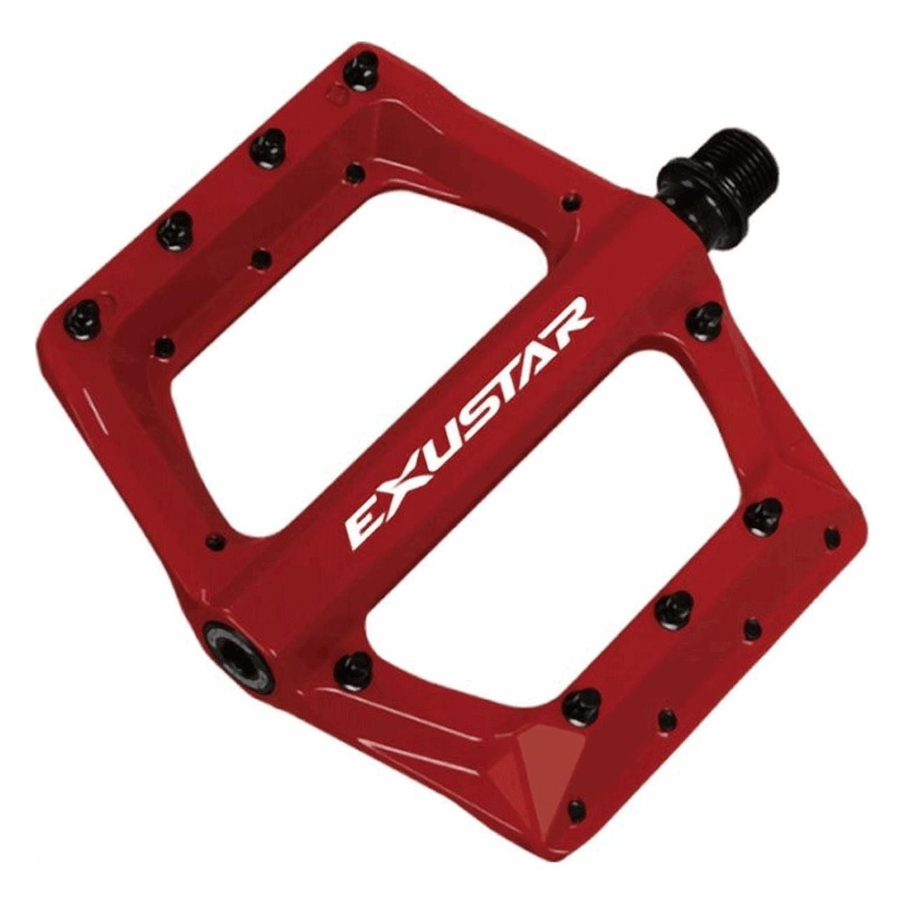 Exustar MTB Pedal E-PB571 Aluminium Red Flat 117x116mm - 1