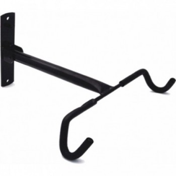 Double Wall-Mounted Folding Bike Hook Black Metal MVTEK - 1