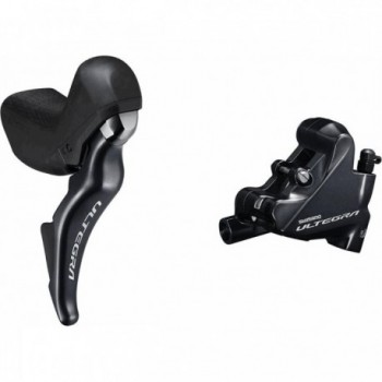 Kit Freno Idraulico Shimano Ultegra R8025 Posteriore 2x11V Nero con Attacco Flat Mount e Componenti Completi - 1 - Pinze e coman