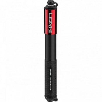 Pompe à Main Lezyne Grip Drive HV Rouge pour Vélo, Compacte et Efficace, 90 PSI - 1