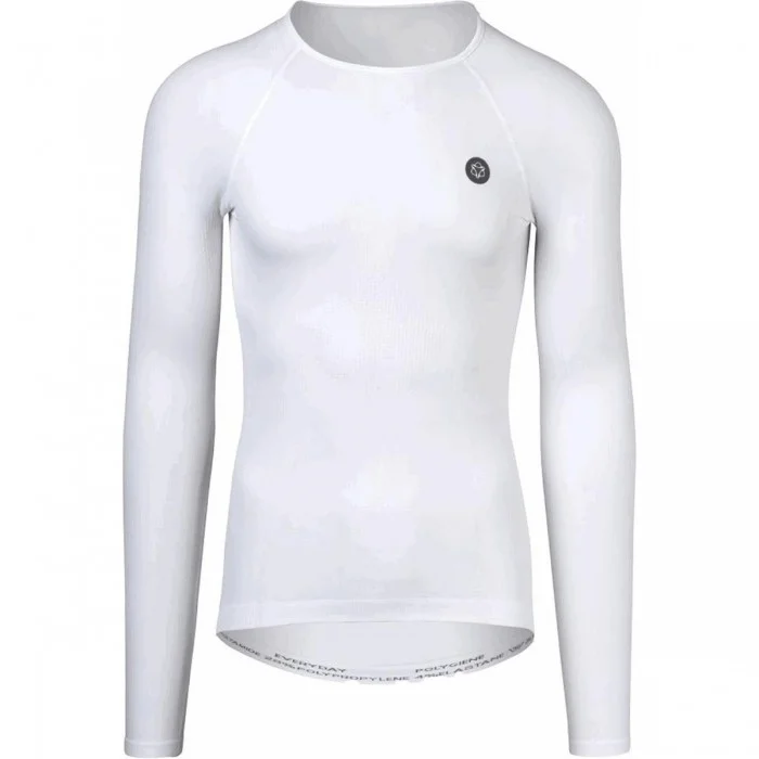 Camiseta Interior Unisex Blanca XS de Manga Larga Transpirable - 1