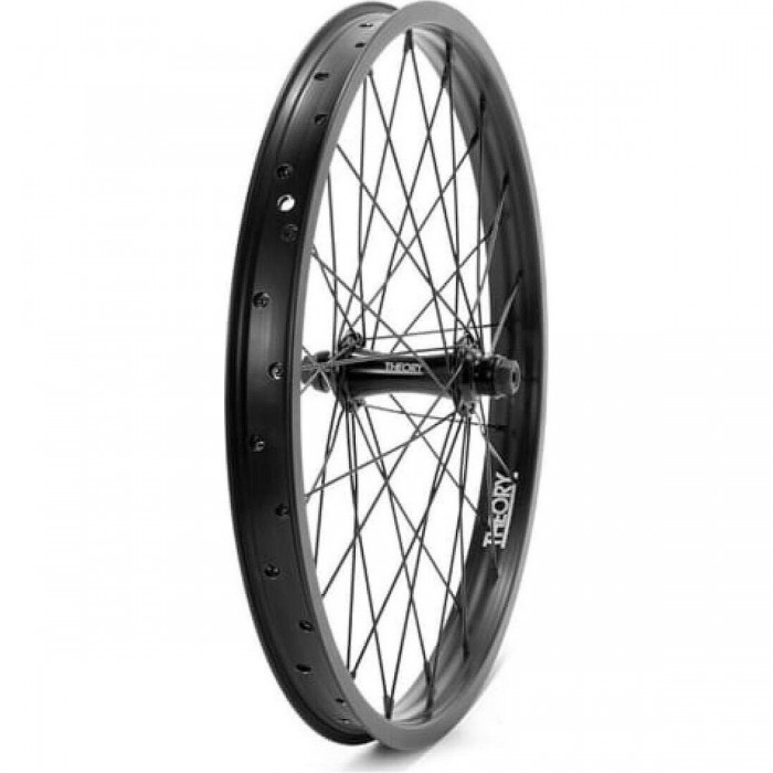 Black Theoretical Front Wheel 20' with Aluminum Rim and Stainless Steel Spokes - 1