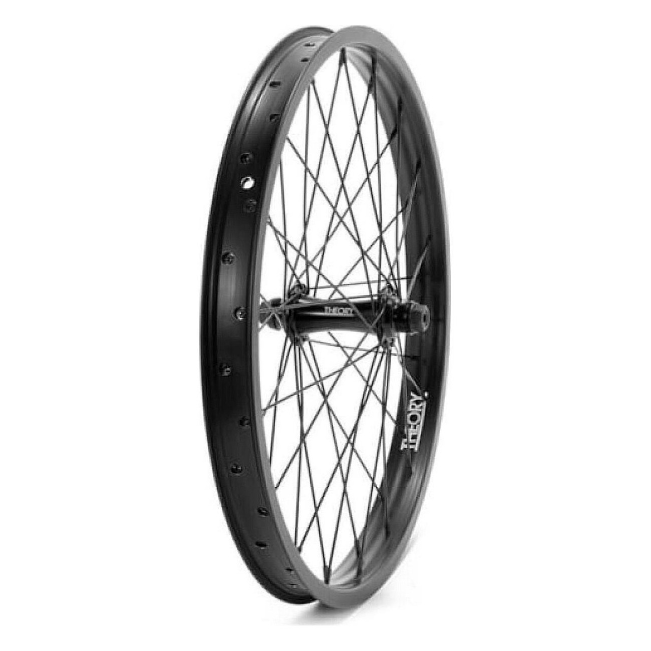 Black Theoretical Front Wheel 20' with Aluminum Rim and Stainless Steel Spokes - 1