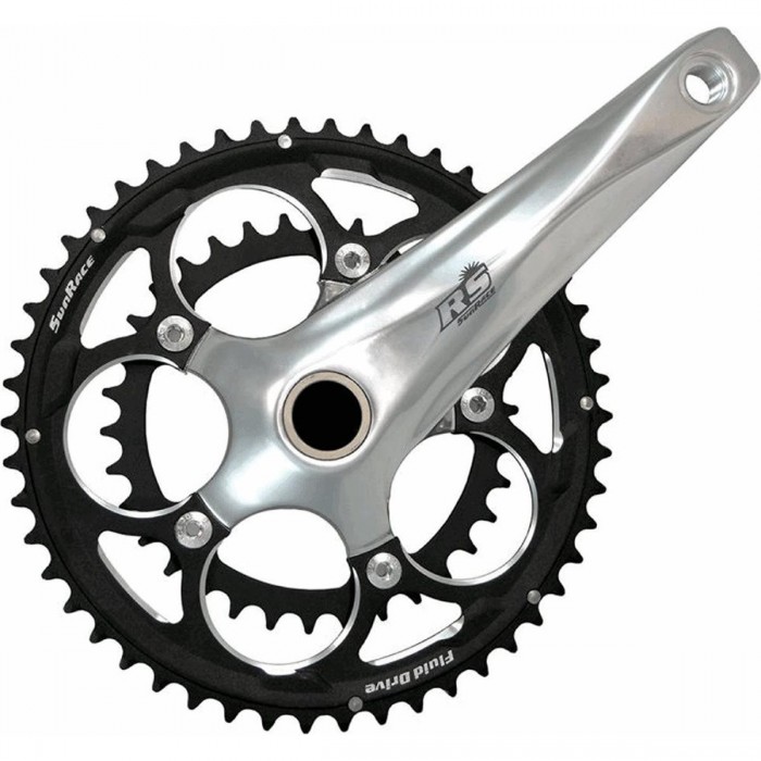 Sunrace Road Compact Crankset 2x10V 50/34T 172.5mm Black/Silver - 1