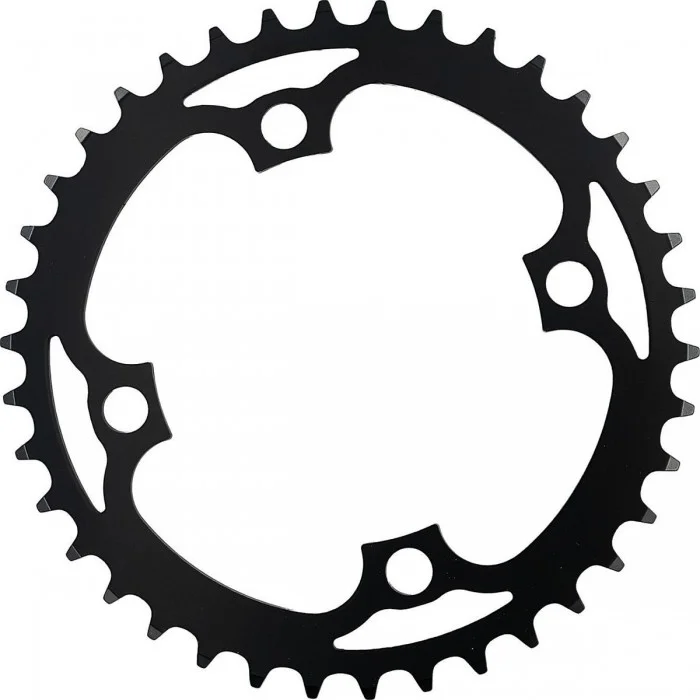 Couronne de chaîne VTT 38T en acier noir mat - BCD 104 mm Singlespeed - 1