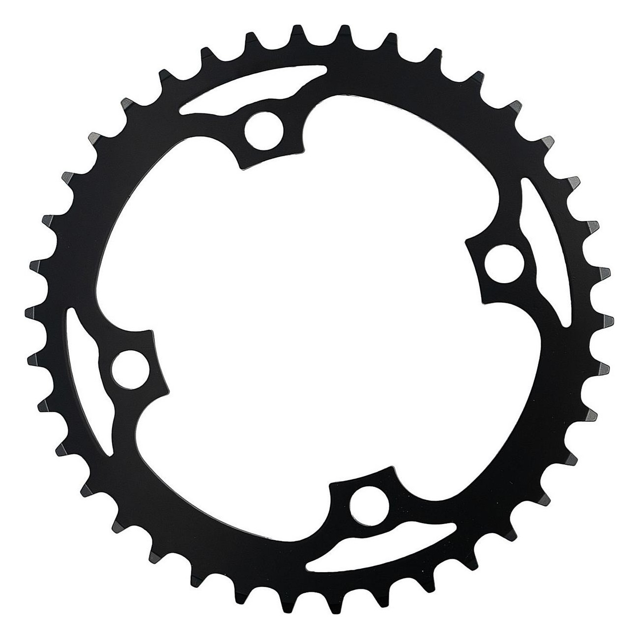 38T Black Matte Steel MTB Chainring - 104 mm BCD Singlespeed - 1