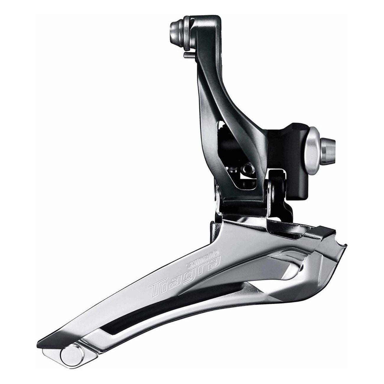 Dérailleur Shimano Tiagra 4700 2x10V - Montage à Souder, Système Downpull, Noir/Argent - 1