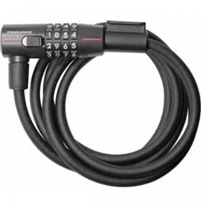 SK415 Spiral Lock with Combination - 15mm Diameter, 1800mm Length, Flexible Steel Cable - 1