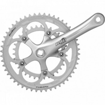 Silver Crankset 2x8v 50/34T 170mm for Road Bike - High Quality & Performance - 1