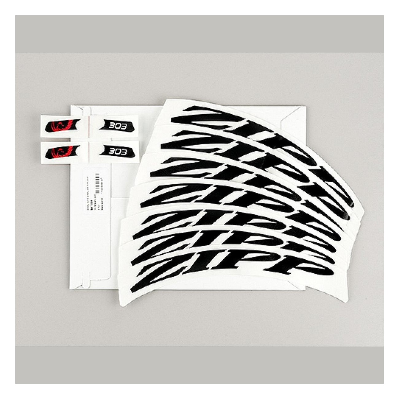 Set di Decalcomanie Nero Opaco per Ruote ZIPP 303 - Design Moderno e Elegante - 1 - Adesivi - 0710845730184