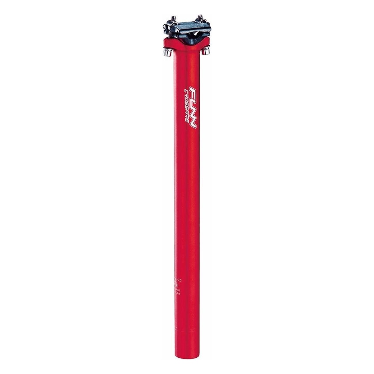 Crossfire Seatpost 27.2x350mm 6061 Alloy, Red, 0mm Offset, 265g - 1