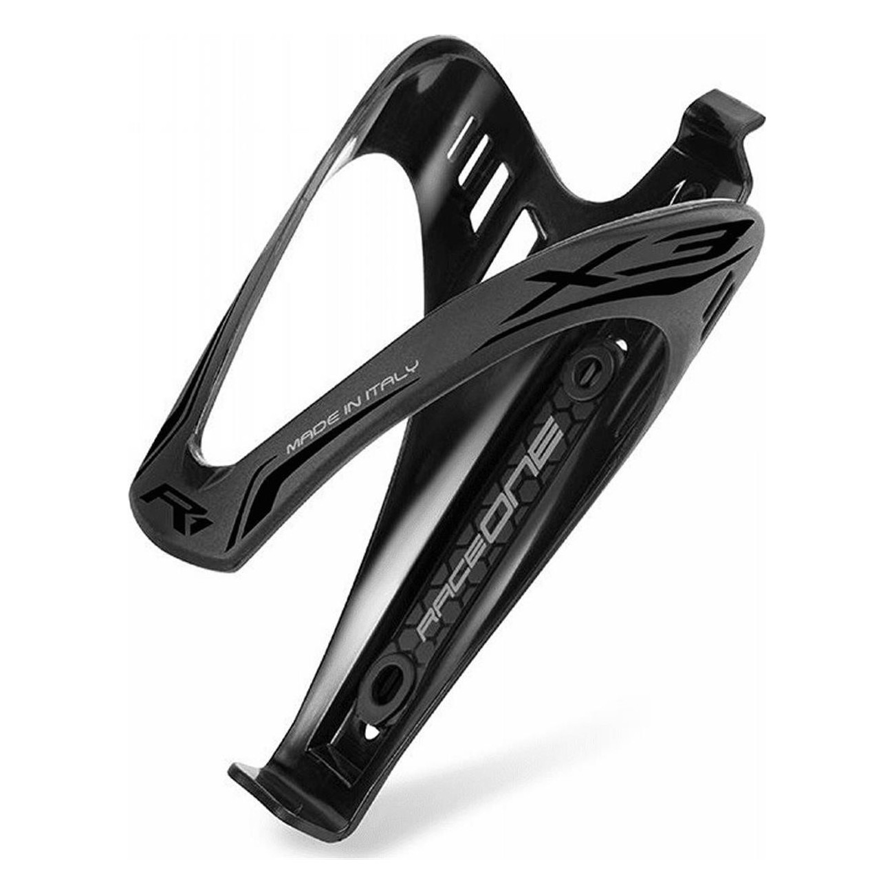 X3 Matte Black Polycarbonate Bottle Cage - RaceOne - 1