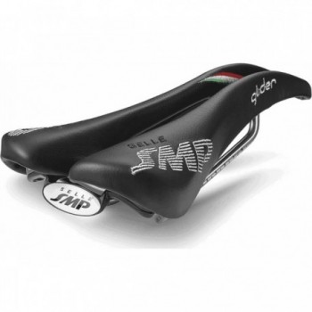 Selle Glider Schwarz 2018 aus Leder und Stahl für MTB, Straße und Gravel - 290g - 1