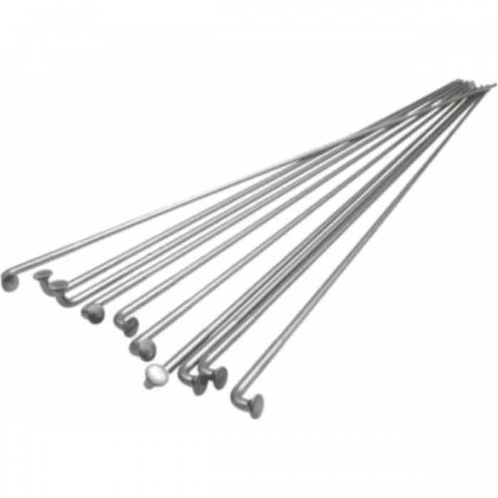 Set of 72 Galvanized Spokes 296mm with Nipples for Bicycle - 1