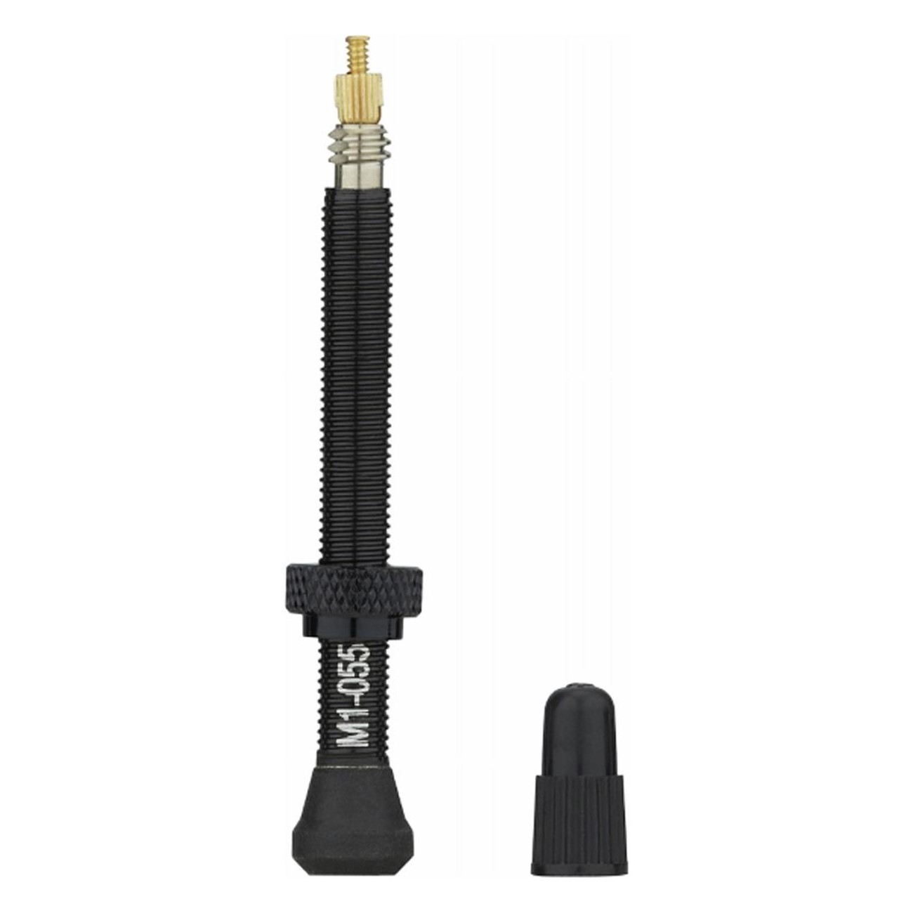 Valve Tubeless Presta 55mm en Aluminium Noir - Démontable et Légère pour Vélos - 1