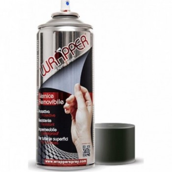 Removable Spray Paint Matte Titanium Gray 400ml Wrapper - Metal Protection - 1