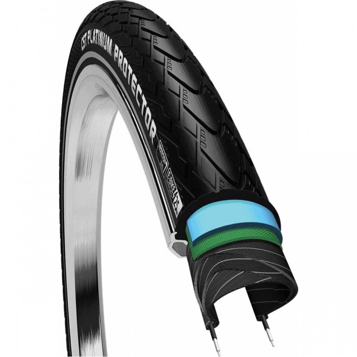 CST Platinum Protector 700x45 Tire for E-Bike, Rigid and Puncture-Resistant - 1