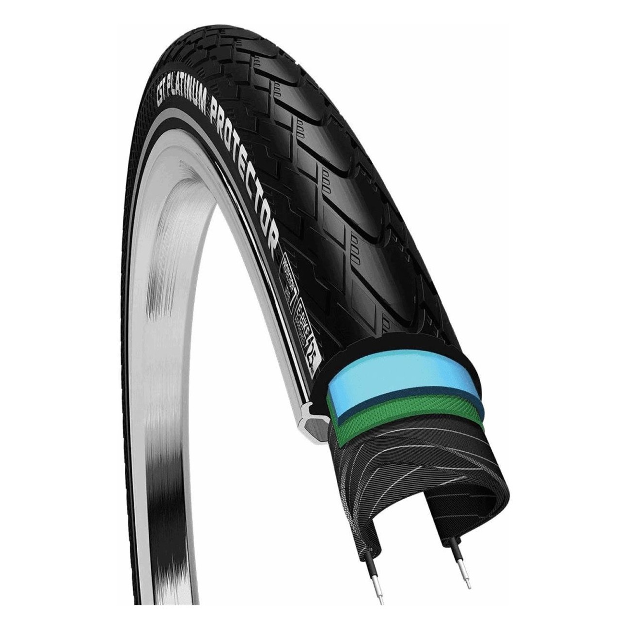 CST Platinum Protector 700x45 Tire for E-Bike, Rigid and Puncture-Resistant - 1