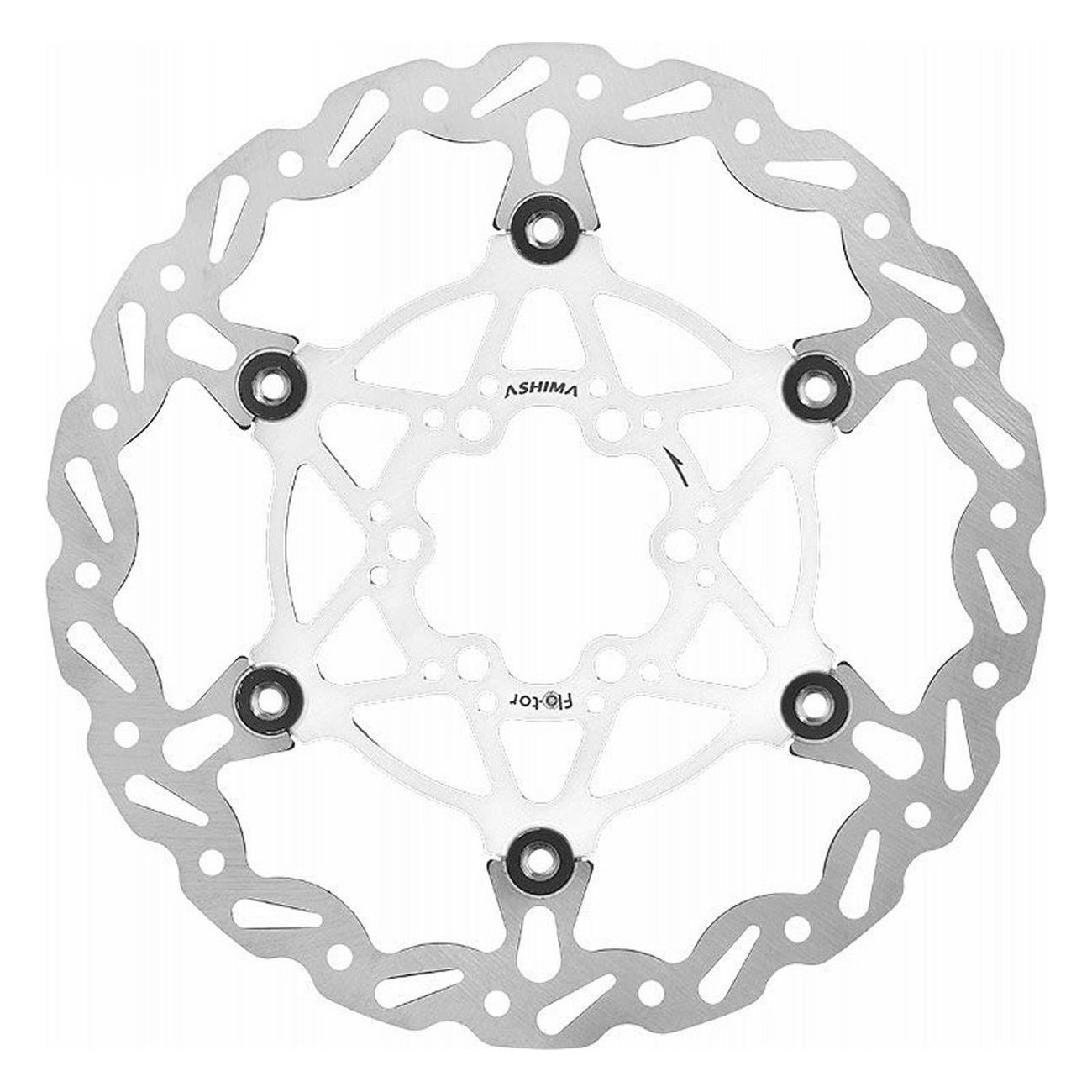 Schwebende Bremsscheibe 160mm 105gr Weiß 6 Löcher für All Mountain und Gravity - 1