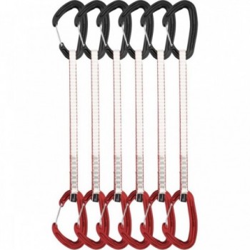 Set di 6 Moschettoni Alpha Wire Quickdraw 25cm per Arrampicata - Leggeri, Versatili e Sicuri - 1 - Rinvii - 5031290230841