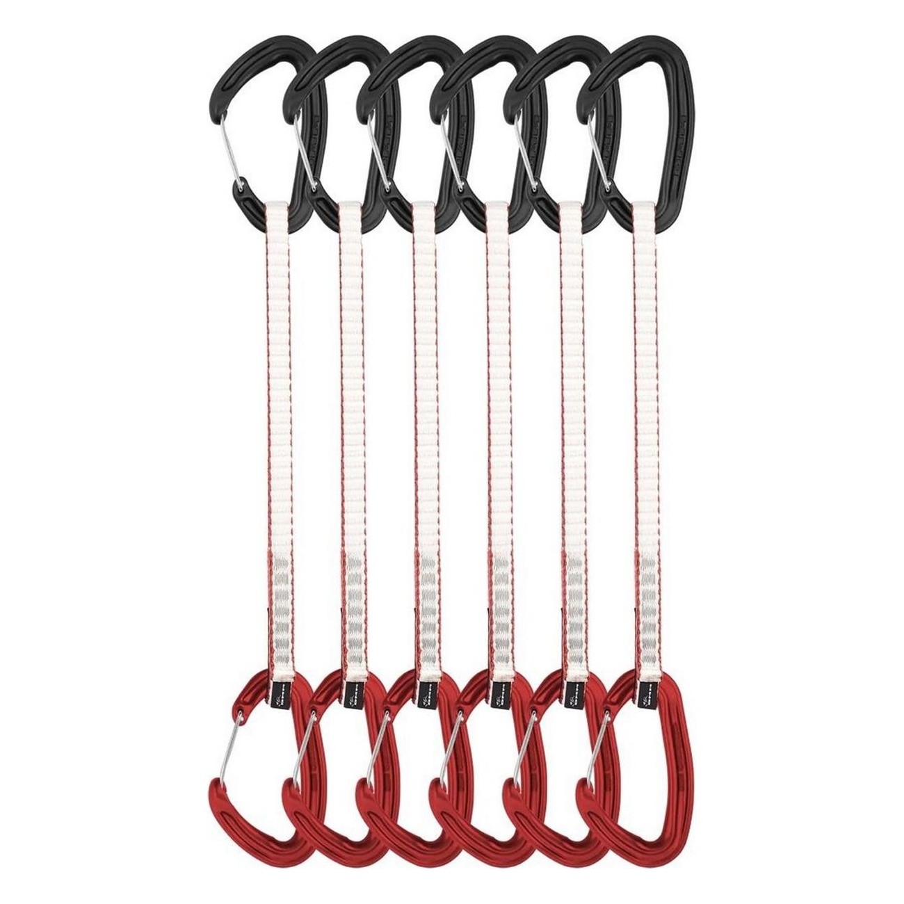 Set di 6 Moschettoni Alpha Wire Quickdraw 25cm per Arrampicata - Leggeri, Versatili e Sicuri - 1 - Rinvii - 5031290230841