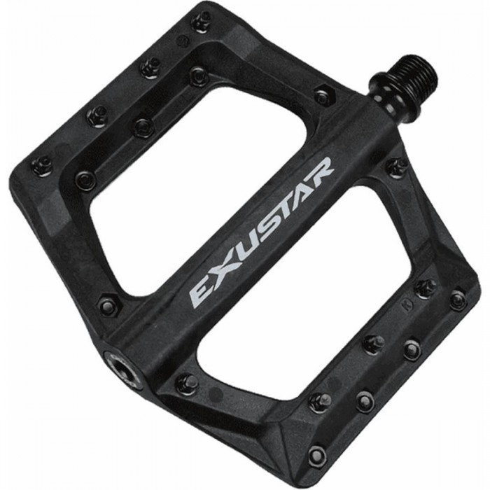 Exustar E-PB569 MTB Flat Pedal Schwarz 117x116mm Thermoplastik 396g - 1