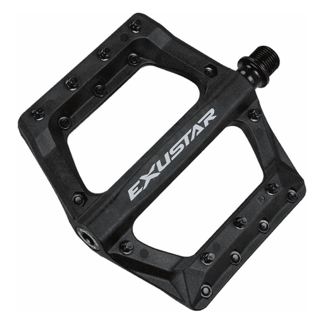 Exustar E-PB569 MTB Flat Pedal Schwarz 117x116mm Thermoplastik 396g - 1