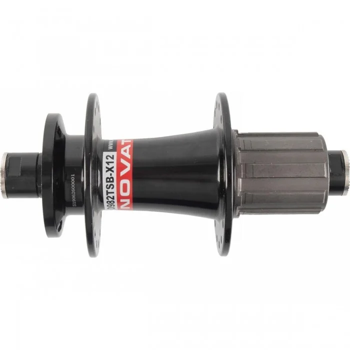 Buje de Freno a Disco MTB Trasero Negro 12x142 mm, 32 Agujeros, Compatible Shimano 8-11 Velocidades - 1