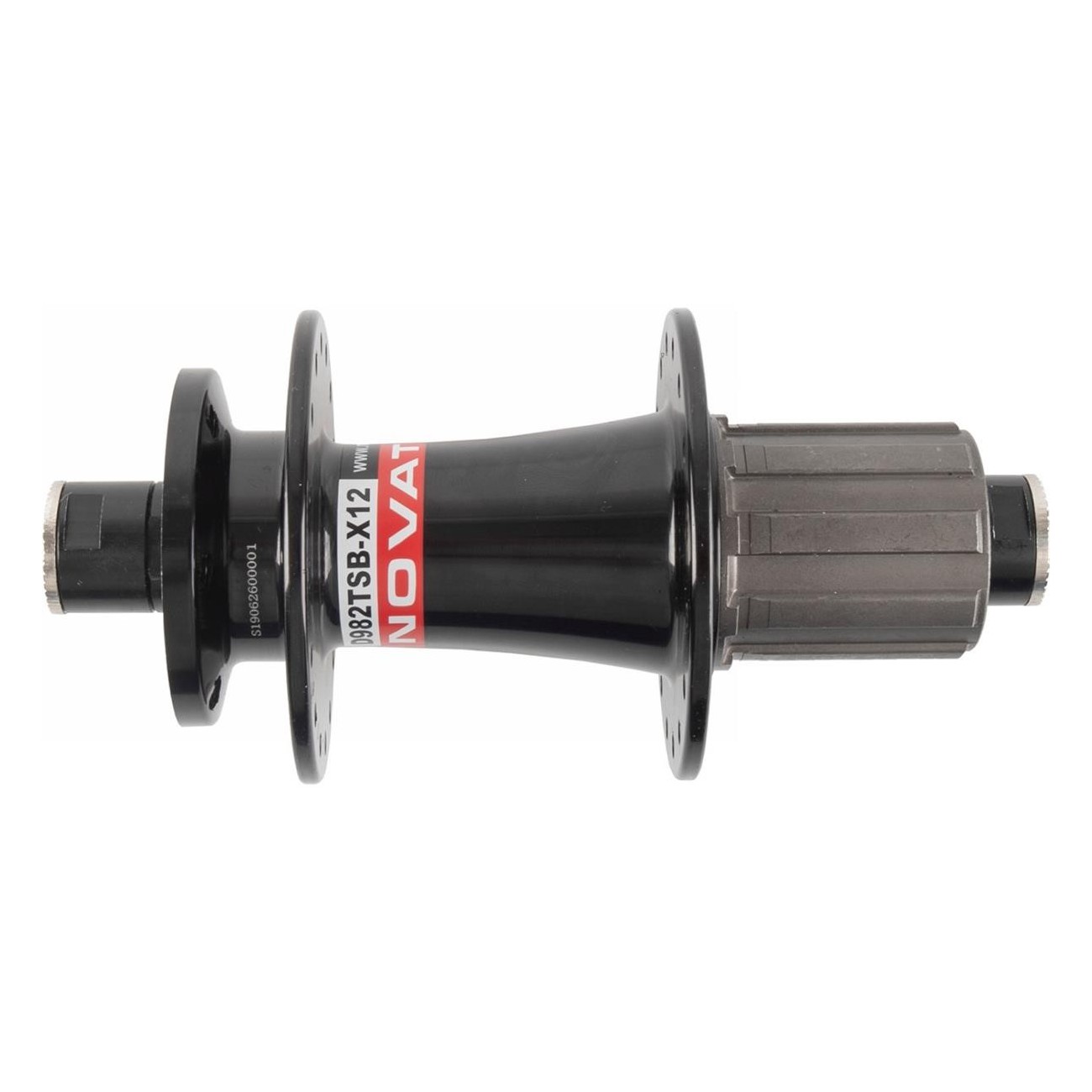 Buje de Freno a Disco MTB Trasero Negro 12x142 mm, 32 Agujeros, Compatible Shimano 8-11 Velocidades - 1