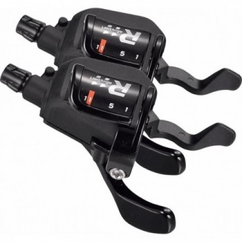 Comando Cambio 2x11V in Alluminio Nero per MTB e Strada - Compatibile Shimano, Coppia microSHIFT - 1 - Comandi - 4710495432069