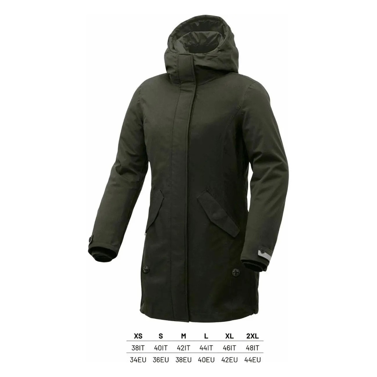 Giacca Parka Donna 2in1 Verde Airborne Taglia XL con Certificazione Bici CE - 1 - Giacche - 8026492148688