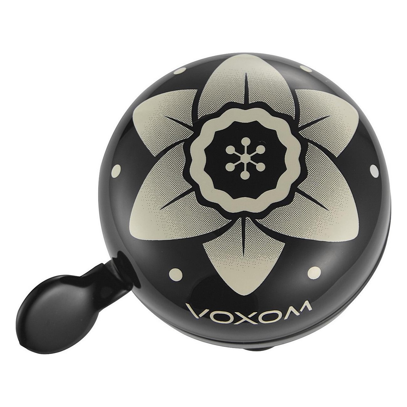 Voxom KL21 Bicycle Bell with Floral Design, Durable Steel, 85 dB Ding Dong Sound - 1