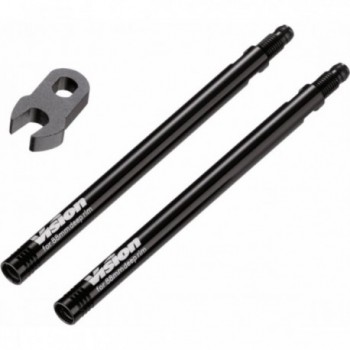 Extensión de Válvula de Aluminio 65mm Negro Anodizado Vision para Bicicleta - 1