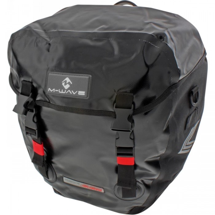 Montreal 40L Waterproof Rack Bag Black with MTS Mounting and Reflective Strips - 1