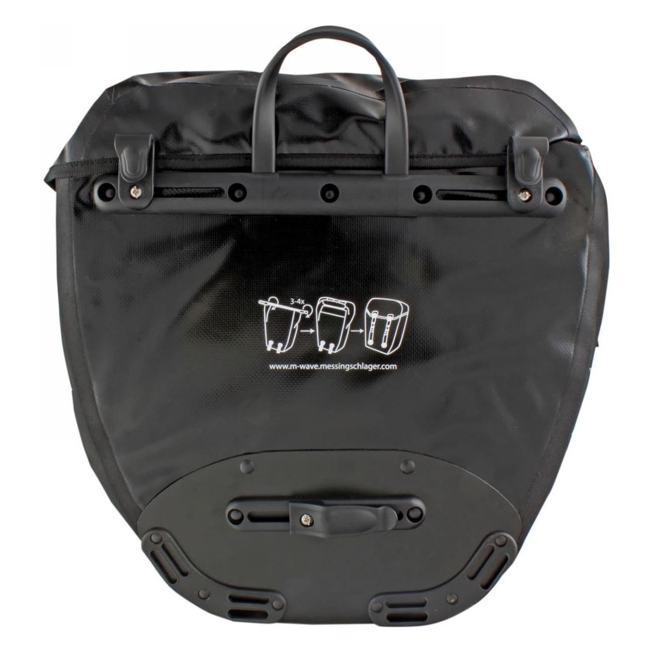 Sacoche de Porte-Bagages Imperméable Montreal 40L Noire avec Fixation MTS - 2