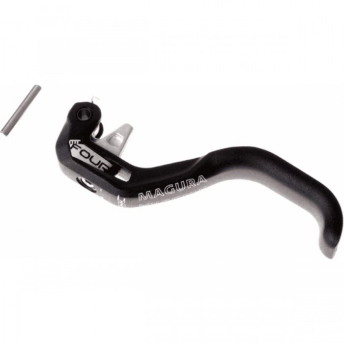 Black Aluminum HC Brake Lever for MTB, Compatible with MT4, 1-Finger Use - 1