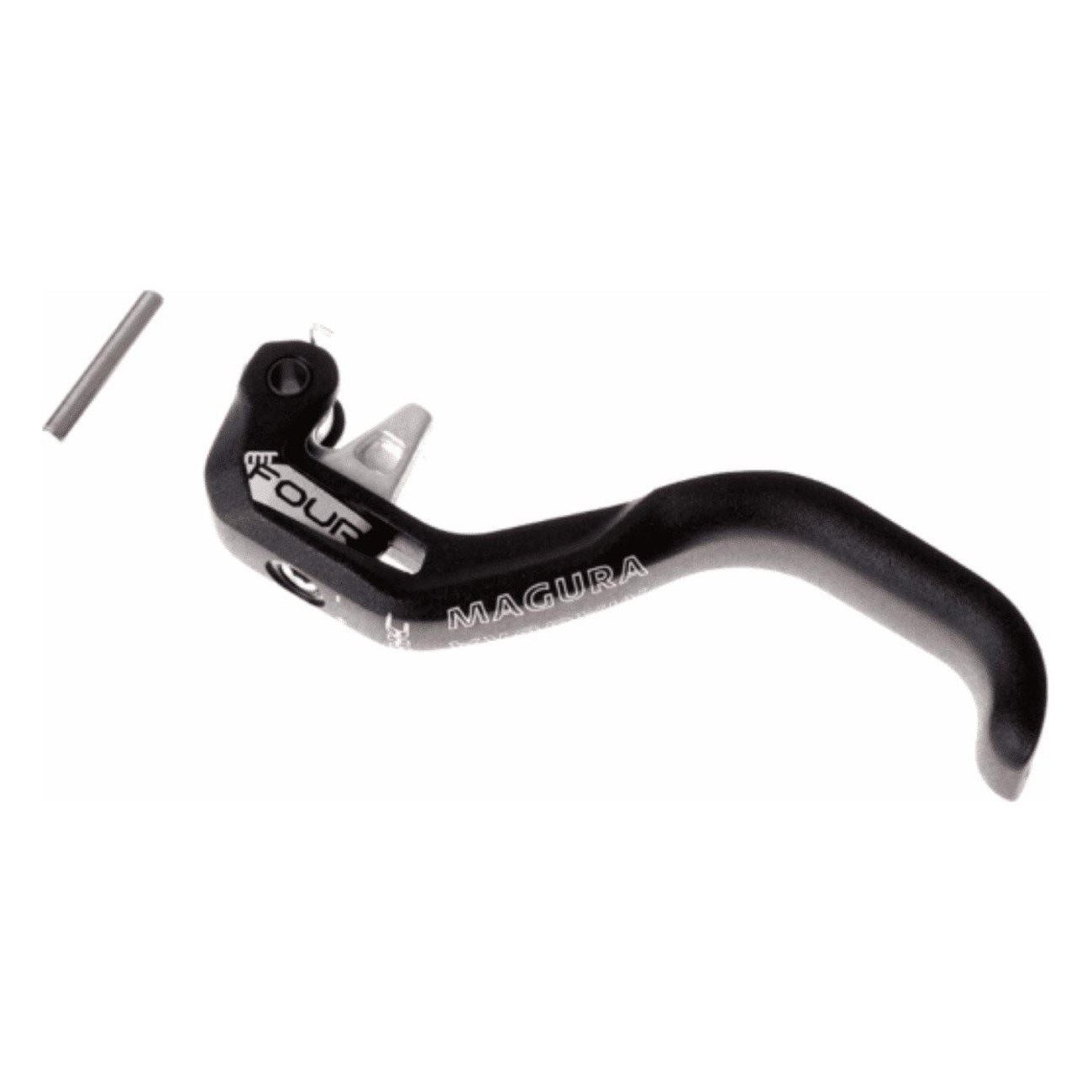 Black Aluminum HC Brake Lever for MTB, Compatible with MT4, 1-Finger Use - 1