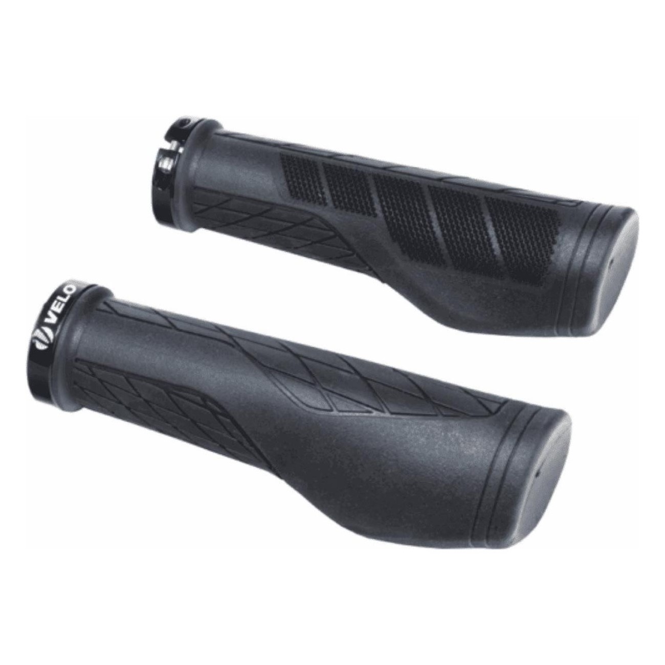 Coppia Manopole Kraton 130mm Nero con Extra Grip Antiscivolo per Bicicletta - 1 - Manopole - 