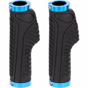 Ergonomic Rubber Grips Black/Blue for Adults - Comfort and Control - 1