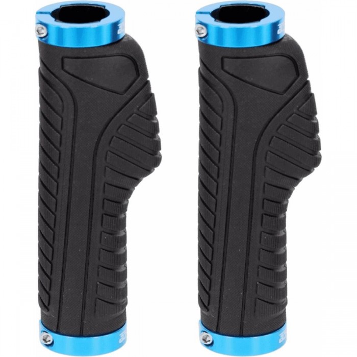 Ergonomic Rubber Grips Black/Blue for Adults - Comfort and Control - 1