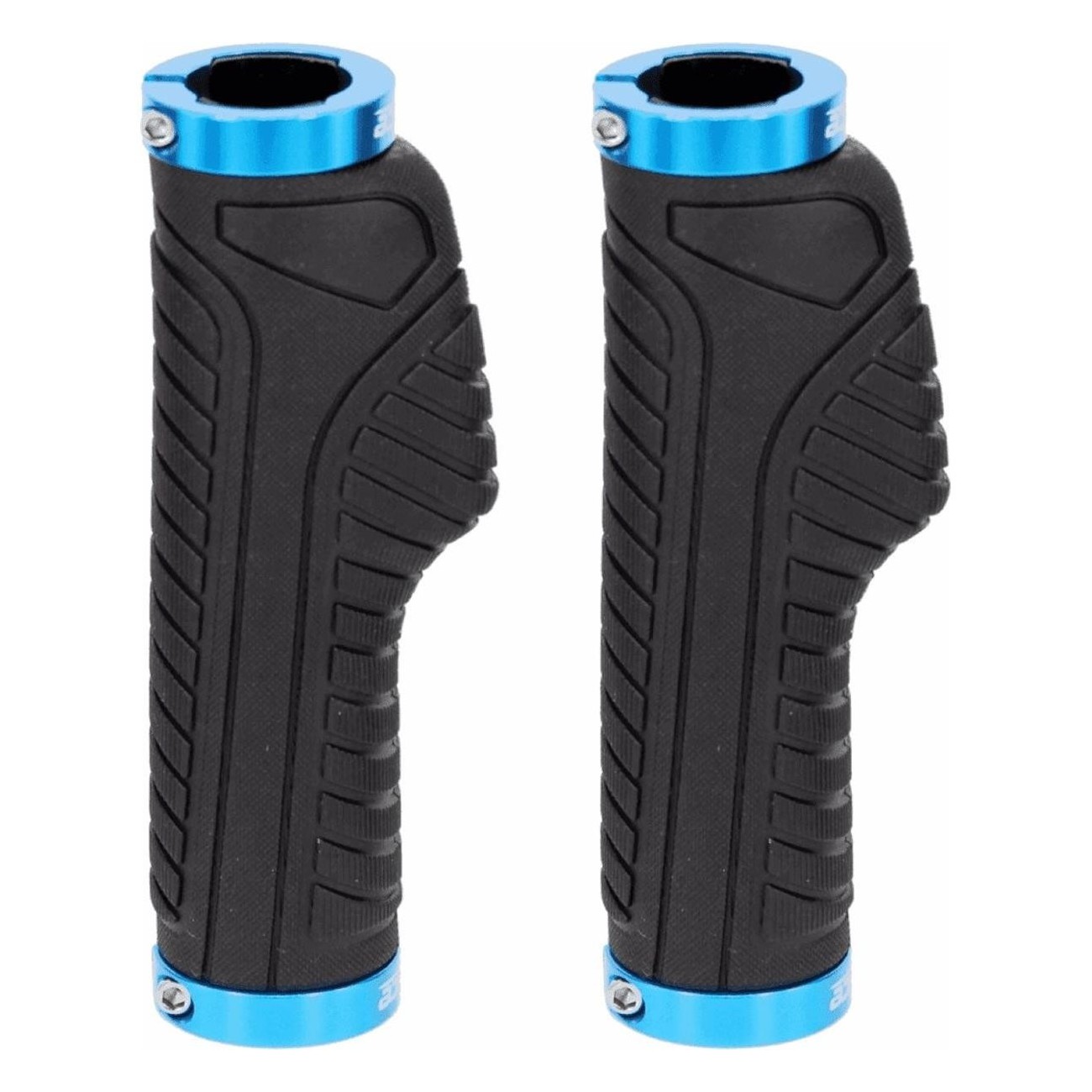 Ergonomic Rubber Grips Black/Blue for Adults - Comfort and Control - 1